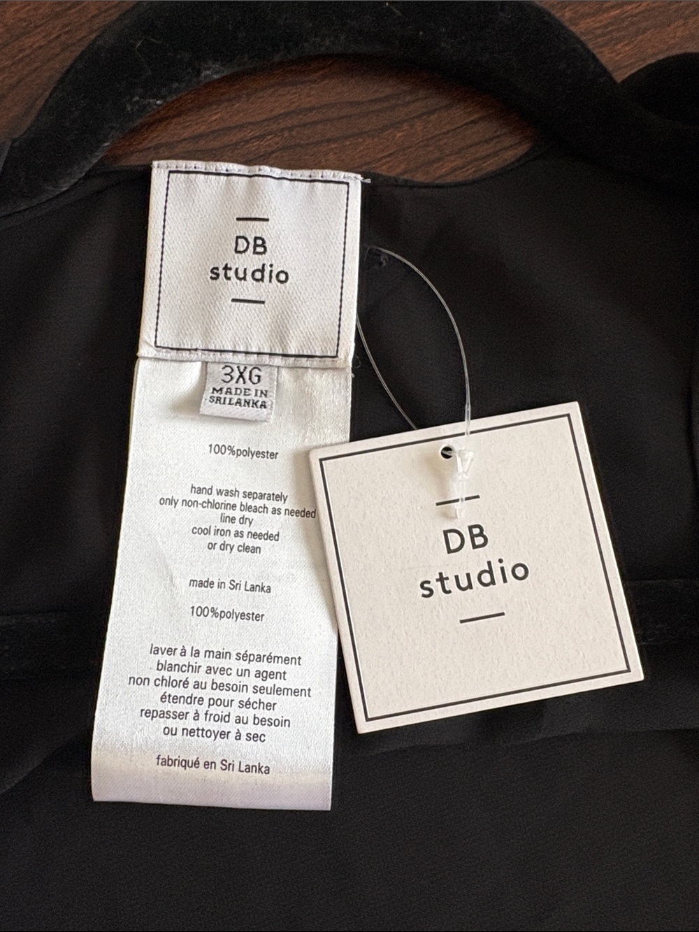 DB Studio Open Front Sheer Flutter Shrug Black Short Sleeve Size 3X NWT - Picture 5 of 5